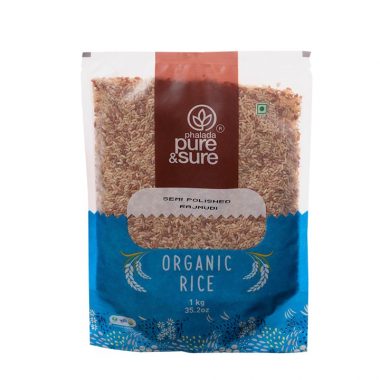 Organic Semi Polished Rajmudi Rice - 1 kg