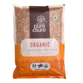 Organic Red Beaten Rice (Poha) - 1kg