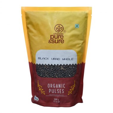 Organic Black Urad Dal Whole - 500 Gms
